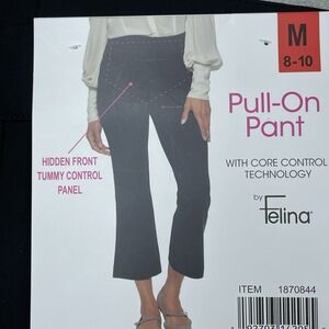 Felina Women's M Pull-On Pants Black Rayon Blend e0030